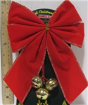 Chr bow red w/jingle bells