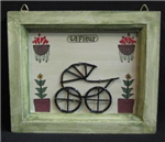 BS97001 - FRAME PICTURE W/METAL STROLLER LA FLEUR
