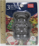 04389 -Baking pans 3ct mini bear shape