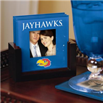 COL-KAN-596 - KU Jayhawks Coaster Set Glass