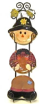 Scarecrow hanging plate set 14in