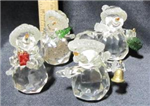 Chr figurine snowman 4pc set