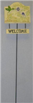 G36929 - Yard stake hummingbird welcome