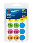 06725 9080 - Labels Garage Sale Pre-Priced 315ct 3/4in