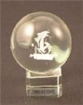 GPL-22 -Figure glass dolphin ball 60mm 3.5in