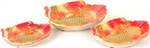 Fall turkey plate ceramic 3pc 6,5,4.5in