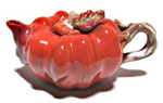 Pumpkin teapot 2.5x5in