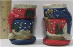 chr-candle holder top hat/santa hat asst.