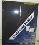 07533 -Certificate folder black linen 3pk
