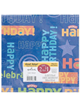 HM260 - Gift Wrap Flat Birthday Blue