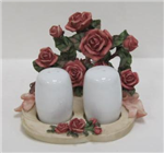 HP152 - salt-pepper-shakers-w-holder-roses