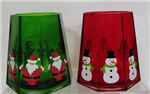 Christmas Charmer Vase 5in. Red or Grn