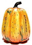 Fall pumpkin resin 9in