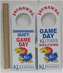 KU9057J -KU Jayhawks Wood Door Hanger