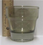 LIB55751 - Candle holder votive flower pot mocha