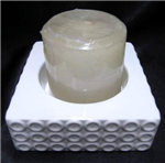 LQ10018V - Candle Holder Square White 4.5X4.5in