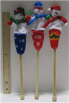 Snowman on a stick each