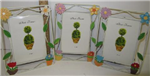 M212833 - Frame 4x6in metal w flowers 6x8in