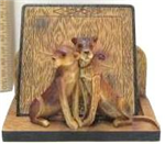 MH327 - Coaster set leopard wooden look