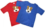 NAB8267 -T-shirt toddler w squeak nose dog red or blue