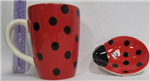 P0619 - mug-red-wblk-dots-wladybug-tray