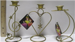 Chr candle holder gold asst.