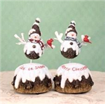 Snowman music box resin 2 styles