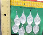 chr-8pc mini orn. glitter silver