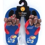 649AMKU -KU Jayhawks hotflops Adult med 8/9