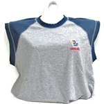 SSJKU-M -KU Jayhawks shooter shirt grey/blk medium