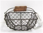 112257 -Basket wire w/handles rustic 5x5in