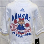 2A2W60KU-12M - KS Jayhawks L/S shirt cheerleader 12mo