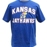409W6KU-L -KS Jayhawks tee shirt blue large