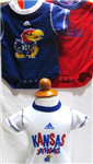 418SXKU-36 -KS Jayhawks onsies 3pk 3/6mo