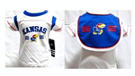 41CU5KU-03 - KS Jayhawks onsie,bib & bootie set 0/3mo