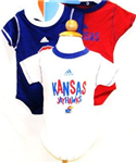 428SXKU-12M - KS Jayhawks onsies 3pk 12mo