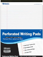 598-48 -Writing pad white 8.5x11.75in 50ct
