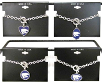 02A-15KSU - KSU Wildcats Toggle Bracelet Licensed
