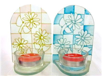 04173 - Candleholder w flower design