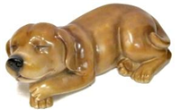 12328 - Dog statue sleeping 15in