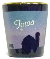 14009IA - ia-shot-glass-cobalt-farm-scene
