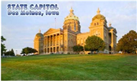 15368IA -IA magnetic postcard State Capitol Des Moines