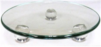 1706C - Candleholder glass plate 6in round