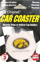 19313IA - IA Hawkeye car coaster 2pk