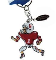 24839NE -NE Husker keychain metal player
