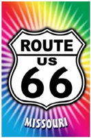 25056MO - MO magnetic postcard route 66 tie dye