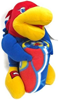 35194KU -KU Jayhawks Mascot Pillow Throw 40x50in