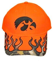37422IA - IA Hawkeyes cap orange w/camo flames
