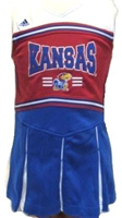45LP8KU-L - KS Jayhawks cheerleader w/panties set 6X