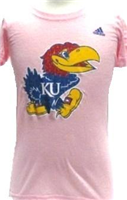 47FDCKU-S -KS Jayhawks tee shirt pink 7/8